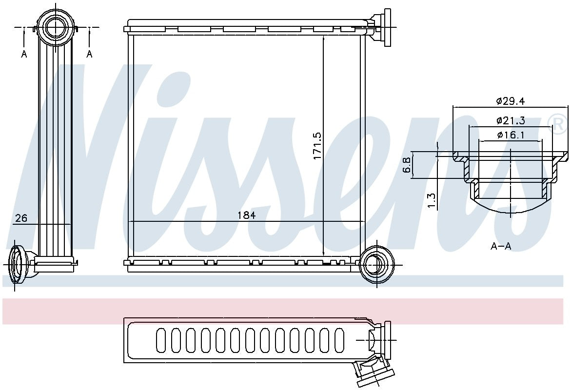 Nissens HVAC Heater Core 73980