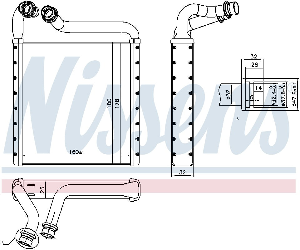 Nissens HVAC Heater Core 73994