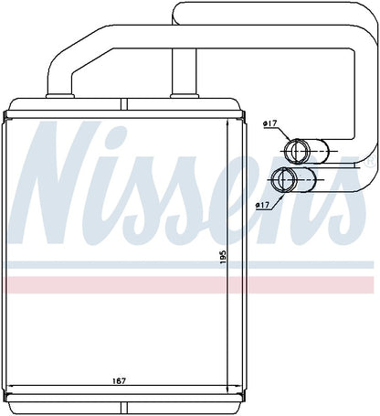 Nissens HVAC Heater Core 77528