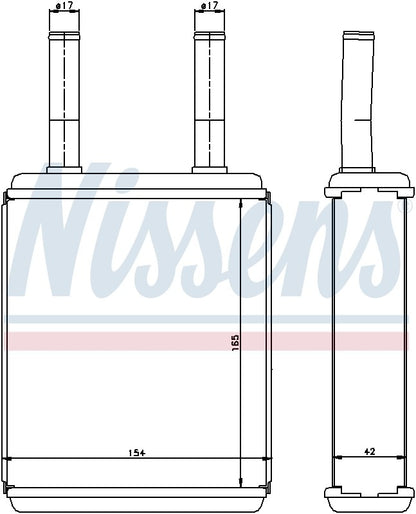 Nissens HVAC Heater Core 77600
