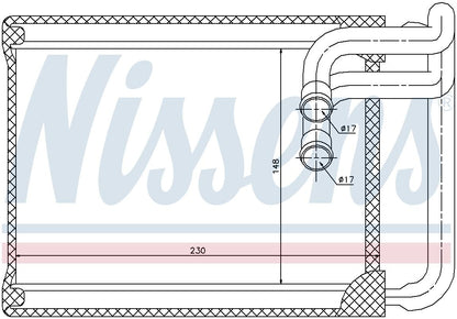 Nissens HVAC Heater Core 77622