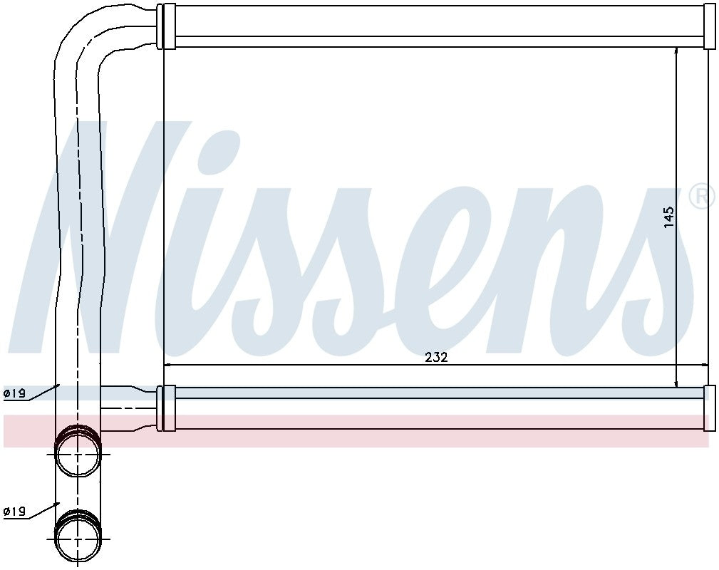 Nissens HVAC Heater Core 77631