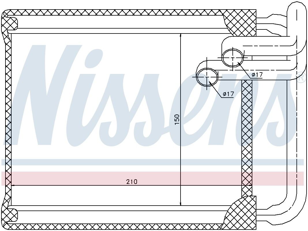 Nissens HVAC Heater Core 77632