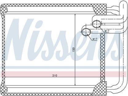 Nissens HVAC Heater Core 77632