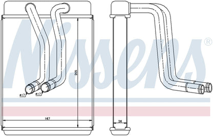 Nissens HVAC Heater Core 77634