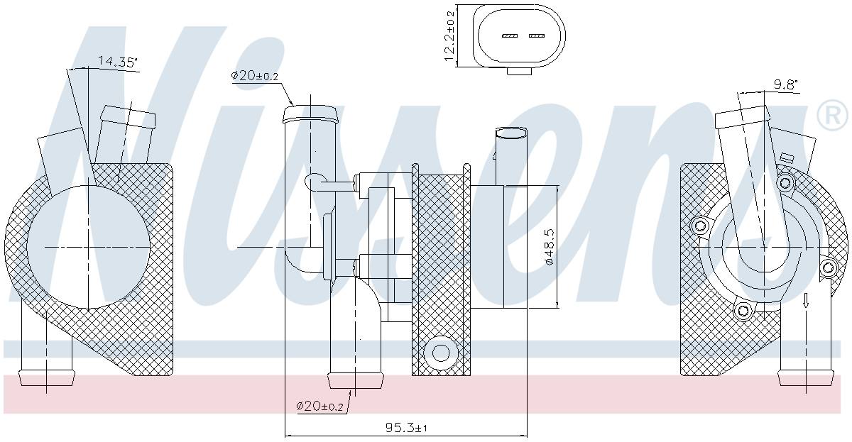 Nissens Engine Auxiliary Water Pump 831060