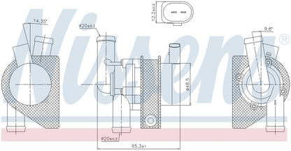 Nissens Engine Auxiliary Water Pump 831060