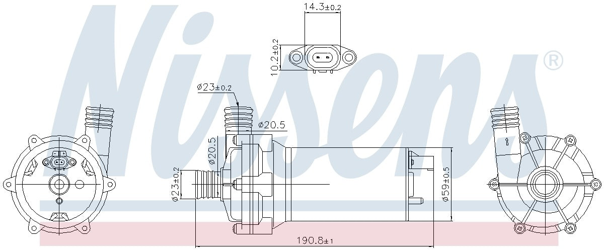Nissens Engine Auxiliary Water Pump 831062
