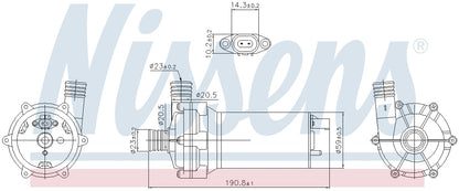 Nissens Engine Auxiliary Water Pump 831062