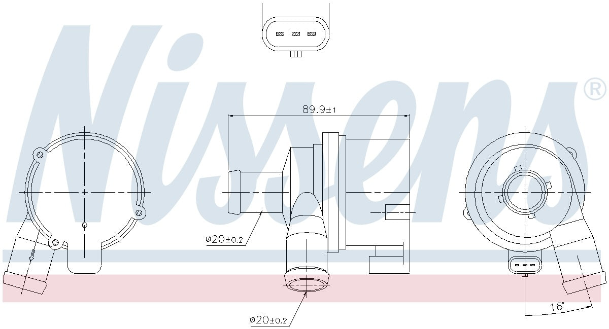 Nissens Engine Auxiliary Water Pump 831070