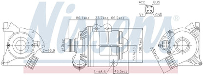 Nissens Engine Auxiliary Water Pump 831075