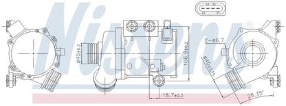 Nissens Engine Auxiliary Water Pump 831076 image 3
