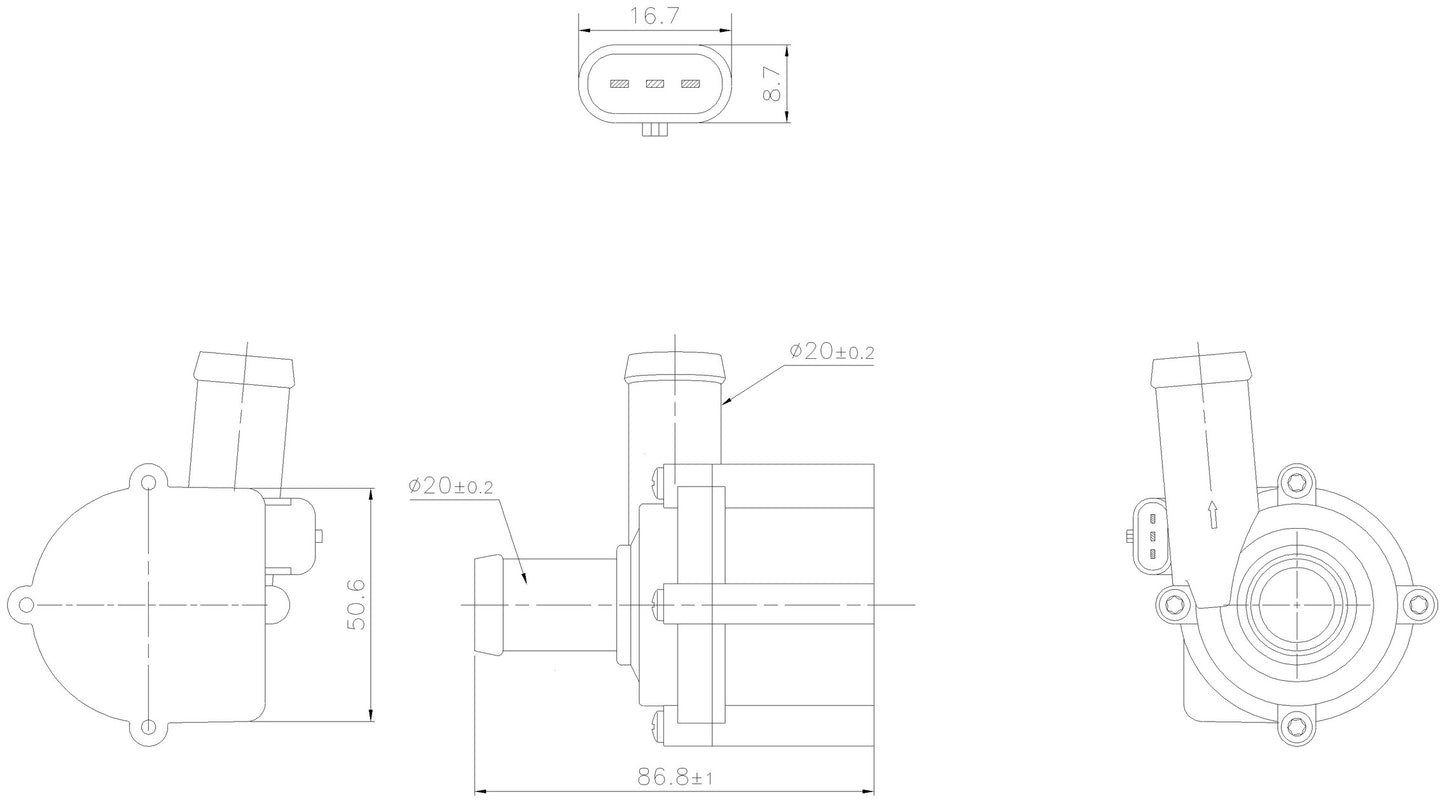 Nissens Engine Auxiliary Water Pump 831116 image 3