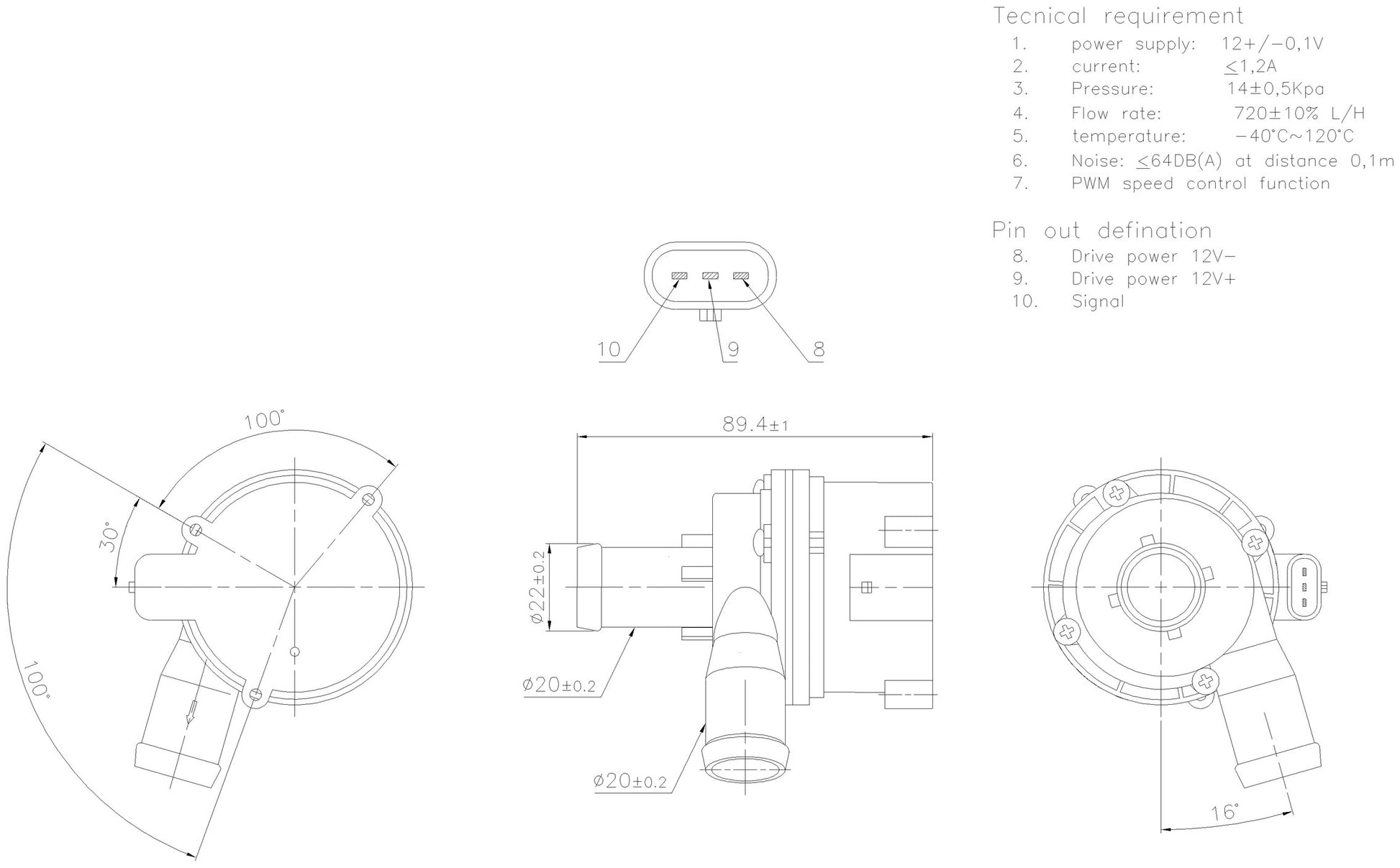 Nissens Engine Auxiliary Water Pump 831117 image 3