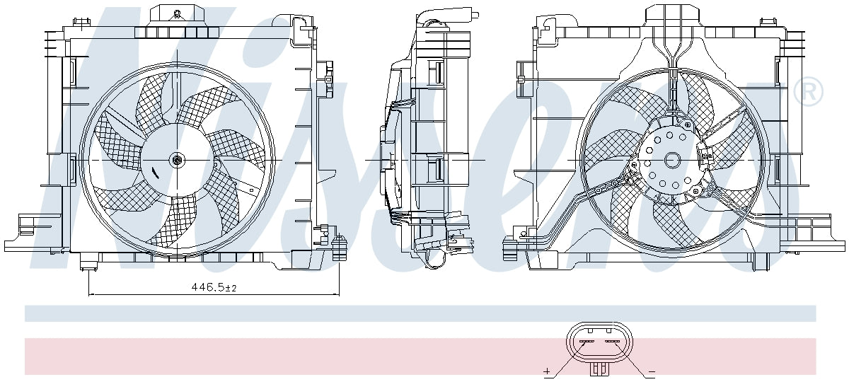 Nissens Engine Cooling Fan Assembly 850009 image 3
