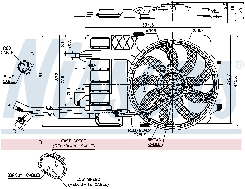 Nissens Engine Cooling Fan Assembly 85124