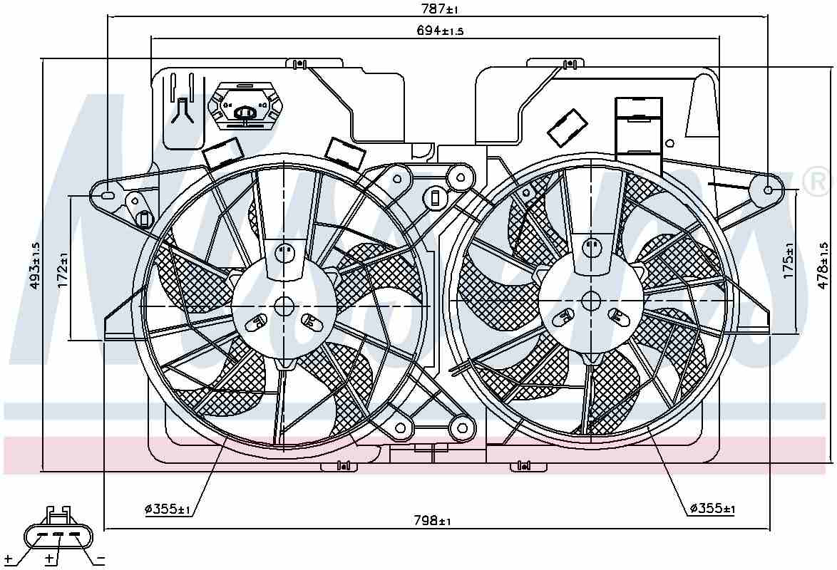 Nissens Engine Cooling Fan Assembly 85278