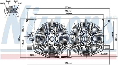 Nissens A/C Condenser Fan Assembly