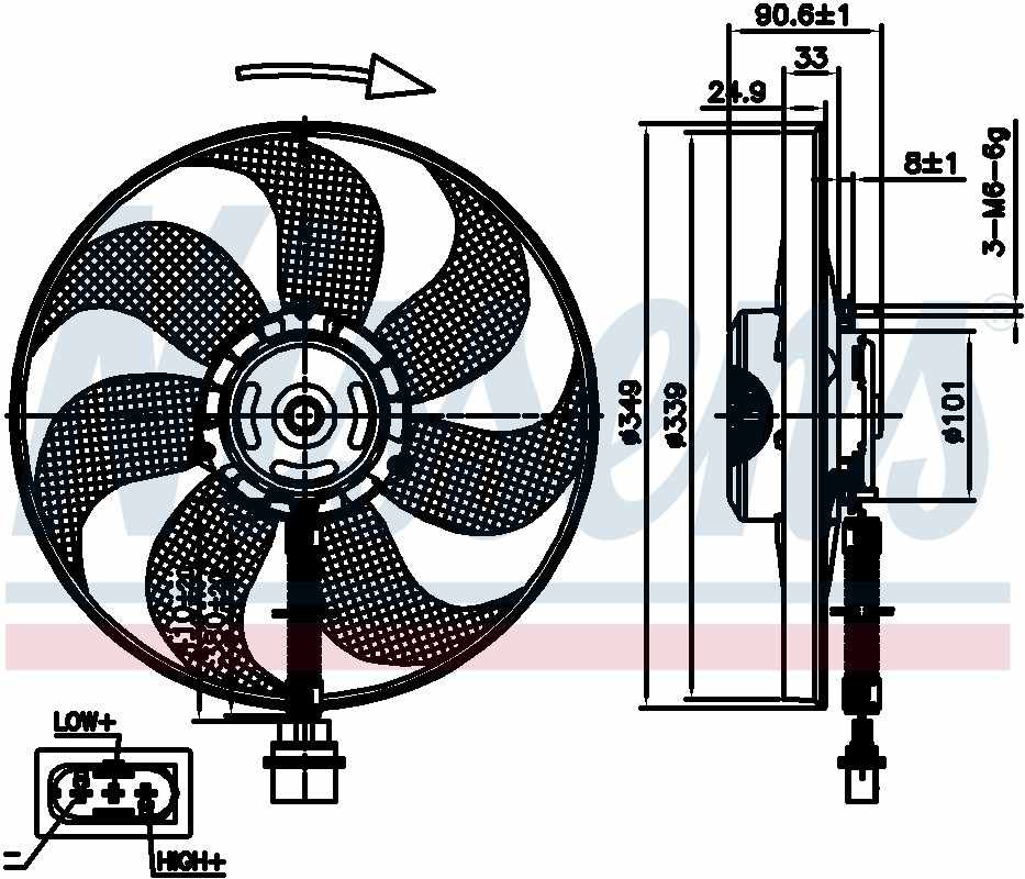 Nissens Engine Cooling Fan 85544
