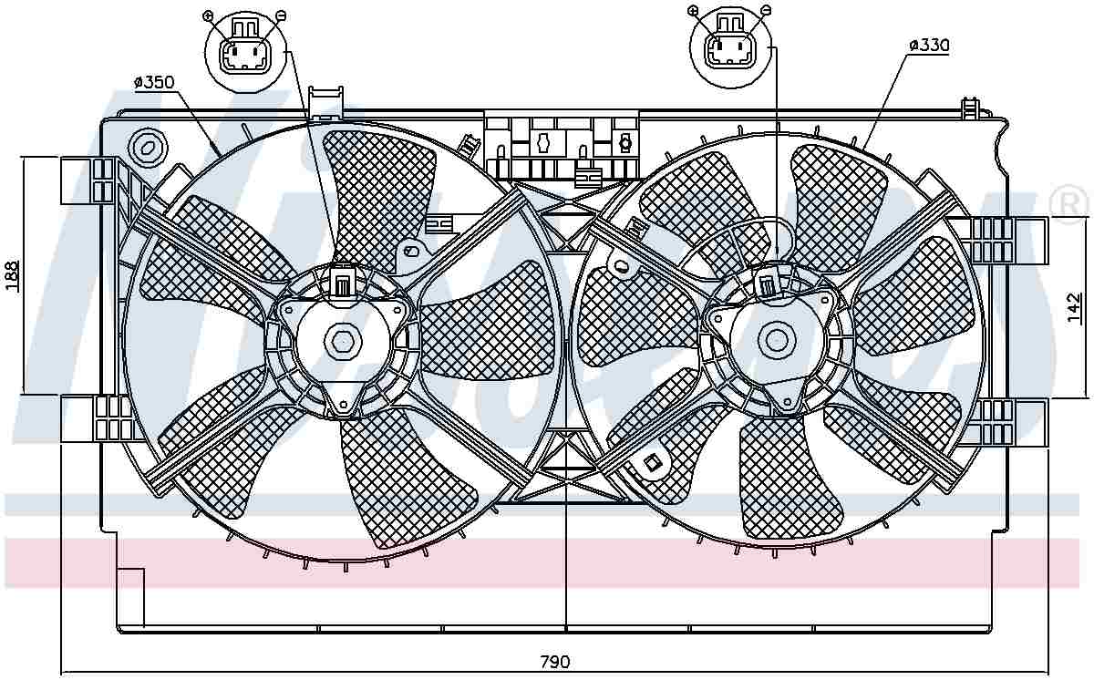 Nissens A/C Condenser Fan Assembly 85635