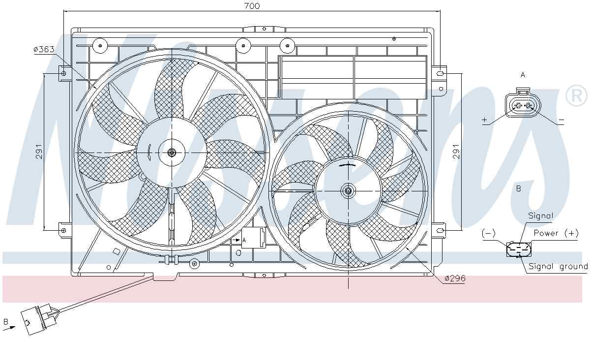 Nissens Engine Cooling Fan Assembly 85643