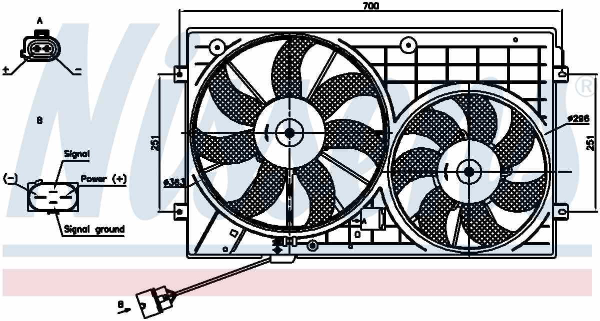 Nissens Engine Cooling Fan Assembly 85644