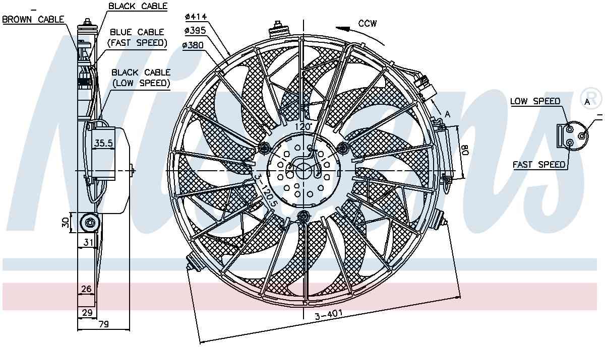 Nissens A/C Condenser Fan 85648