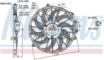 Nissens A/C Condenser Fan 85648