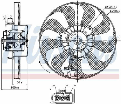 Nissens A/C Condenser Fan 85684