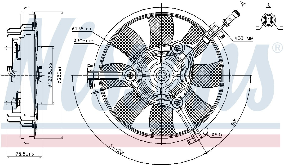 Nissens A/C Condenser Fan Assembly 85691 image 3