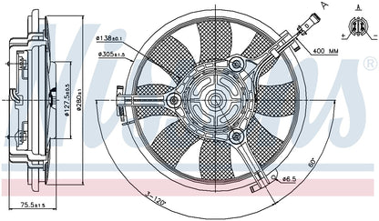 Nissens A/C Condenser Fan Assembly 85691 image 3