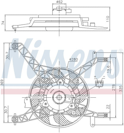 Nissens Engine Cooling Fan Assembly 85751