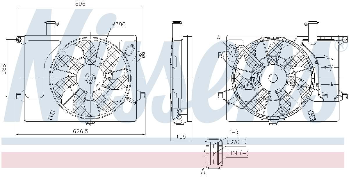 Nissens Engine Cooling Fan Assembly 85897