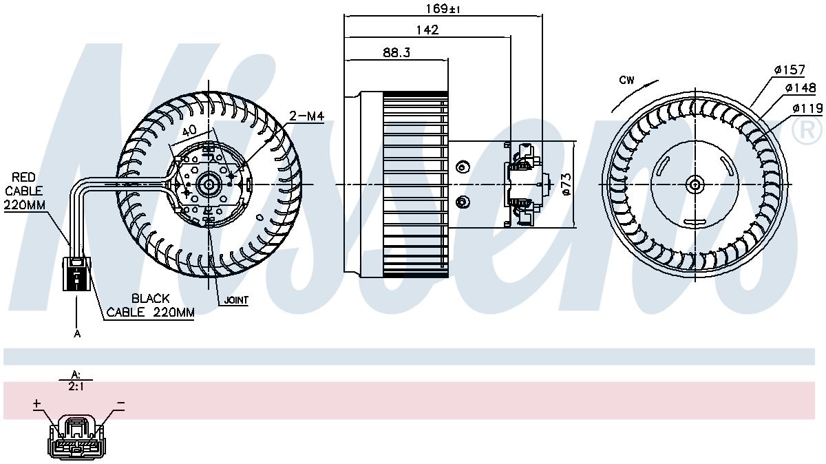 Nissens HVAC Blower Motor 87036