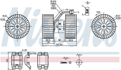 Nissens HVAC Blower Motor 87115