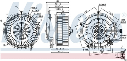 Nissens HVAC Blower Motor Assembly 87119