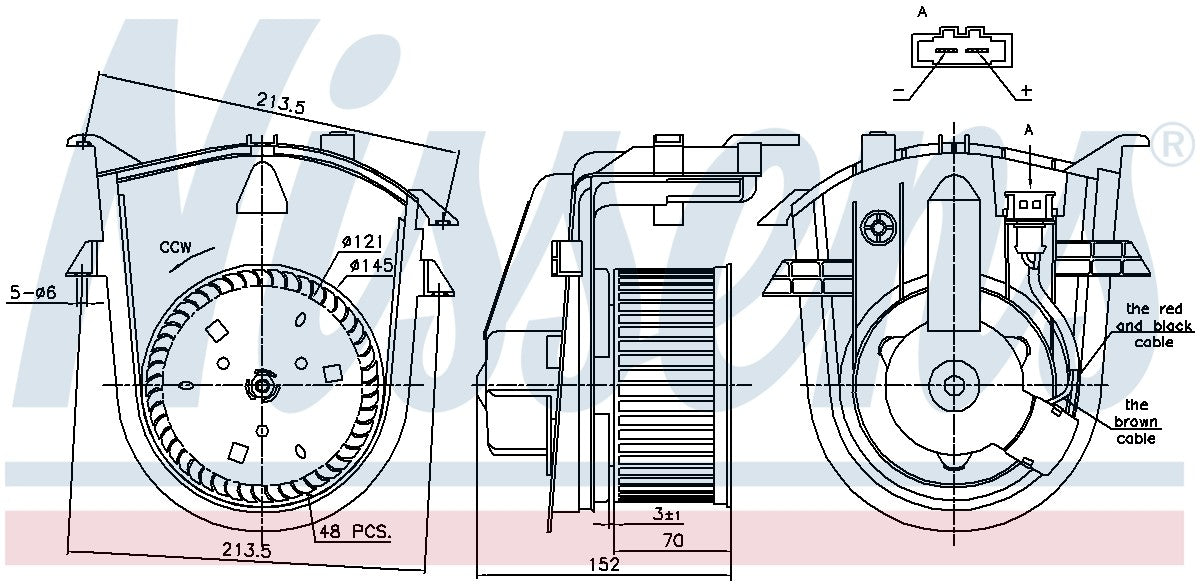 Nissens HVAC Blower Motor