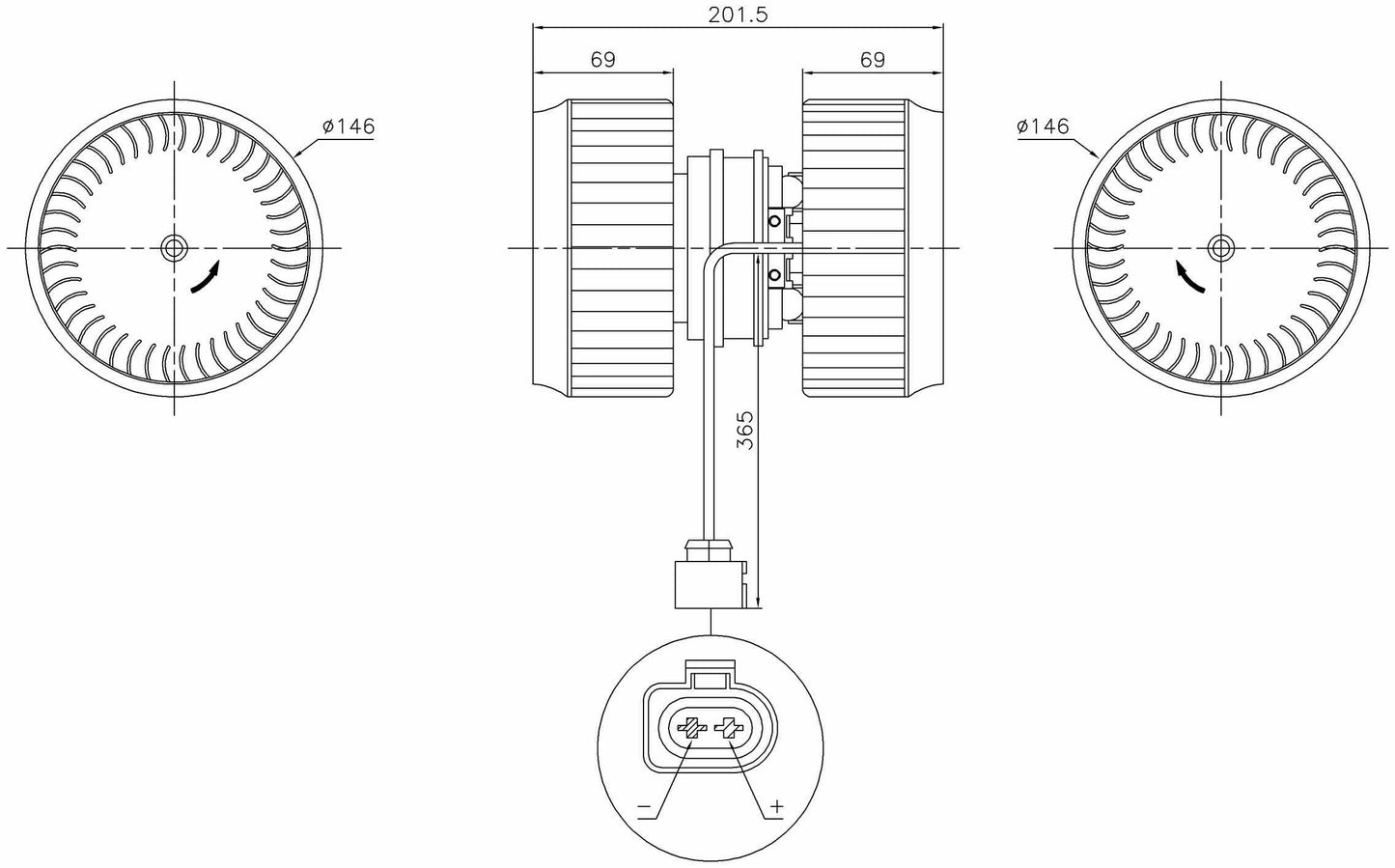 Nissens HVAC Blower Motor Assembly 87238