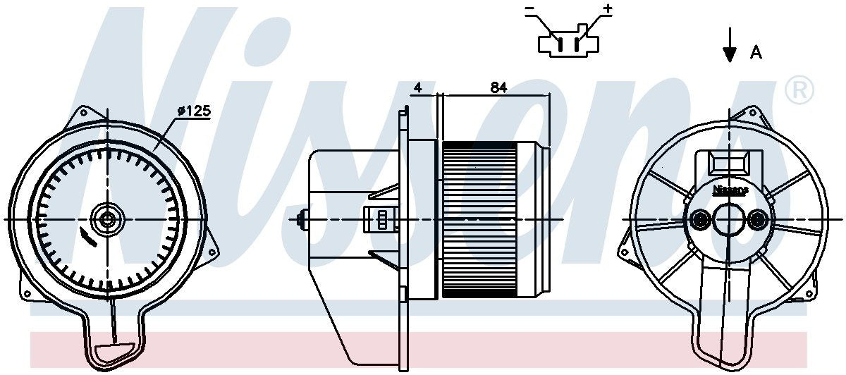Nissens HVAC Blower Motor Assembly 87306