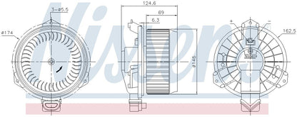 Nissens HVAC Blower Motor Assembly 87365