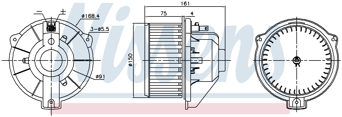 Nissens HVAC Blower Motor Assembly 87429 image 3