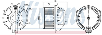 Nissens HVAC Blower Motor Assembly 87429 image 3