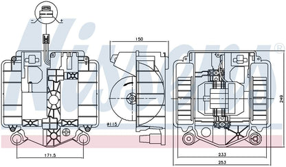 Nissens HVAC Blower Motor Assembly 87461