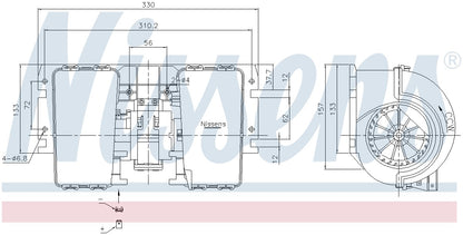 Nissens HVAC Blower Motor Assembly 87486