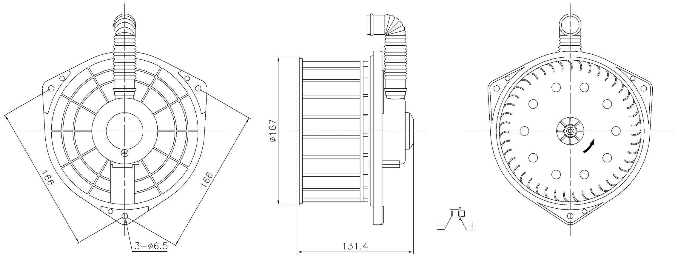 Nissens HVAC Blower Motor Assembly 87550