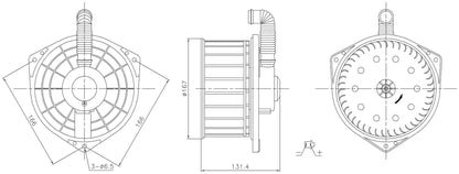 Nissens HVAC Blower Motor Assembly 87550