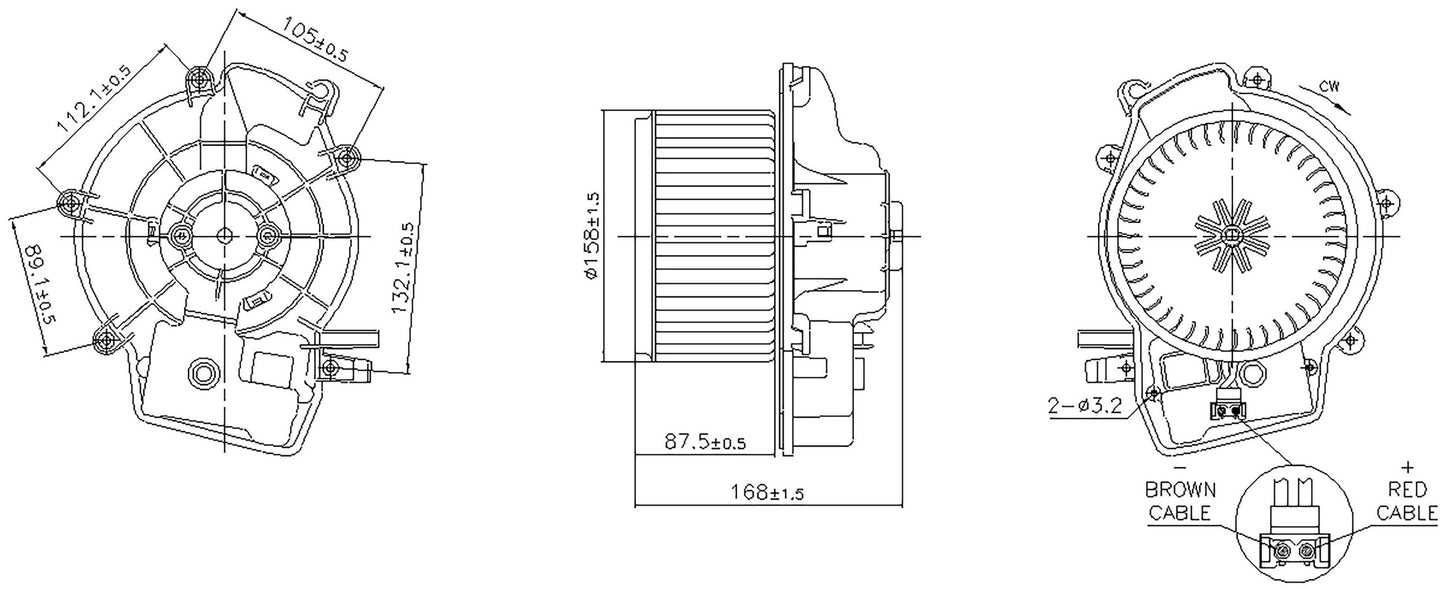 Nissens HVAC Blower Motor 87606 image 2