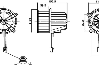 Nissens HVAC Blower Motor Assembly 87621