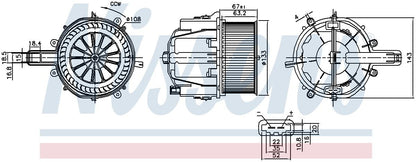 Nissens HVAC Blower Motor Assembly 87759
