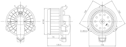 Nissens HVAC Blower Motor Assembly 87787